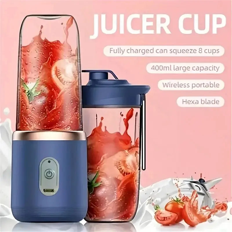Ultimate Portable Electric Blender with 6 Blades - Perfect for Juices, Smoothies, and Ice Crushing!
