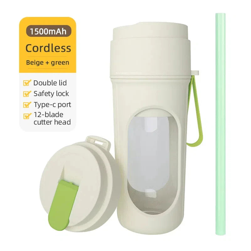 Ultimate Portable Electric Blender with 6 Blades - Perfect for Juices, Smoothies, and Ice Crushing!
