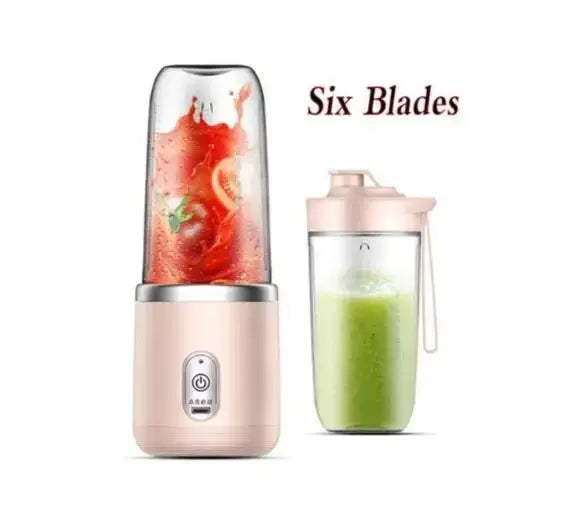 Ultimate Portable Electric Blender with 6 Blades - Perfect for Juices, Smoothies, and Ice Crushing!