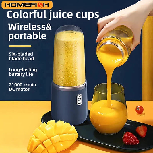 Ultimate Portable Electric Blender with 6 Blades - Perfect for Juices, Smoothies, and Ice Crushing!